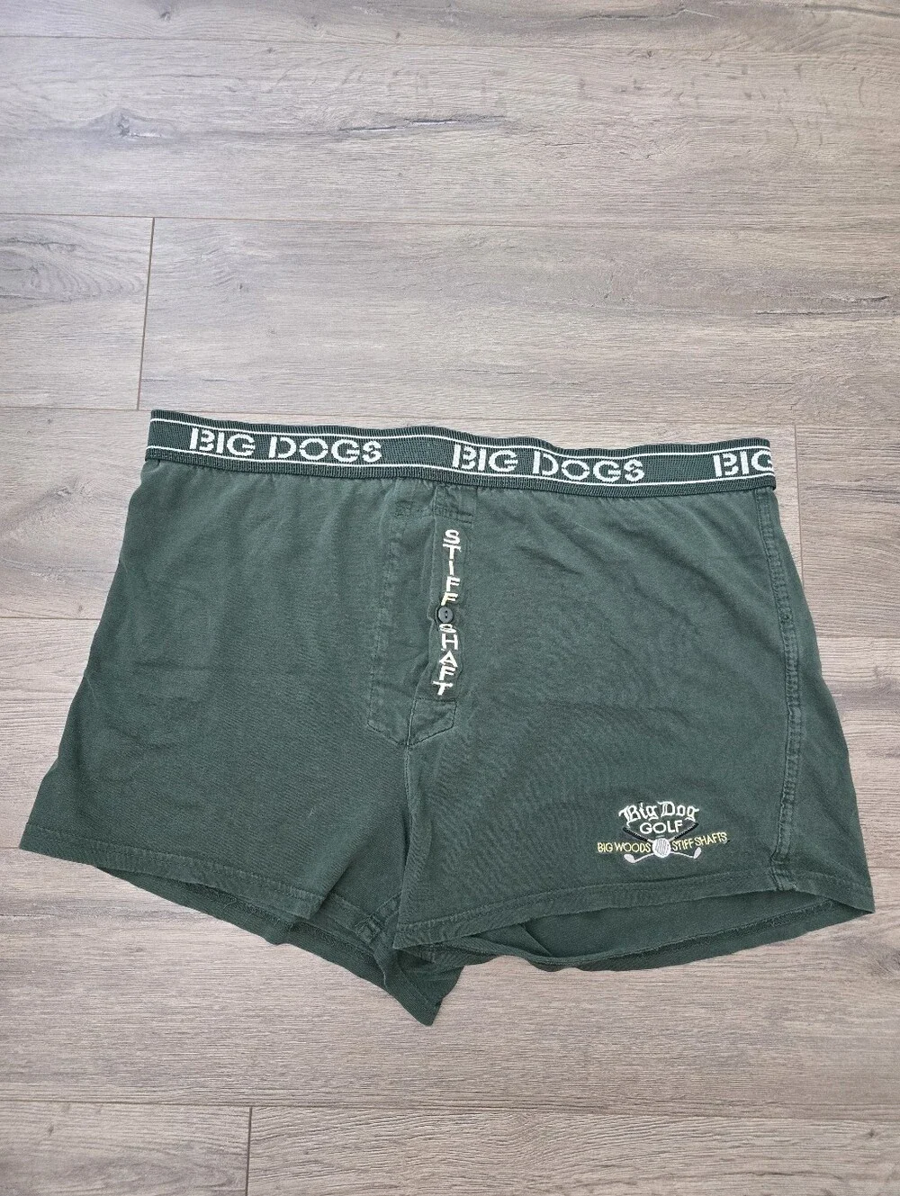 Big Dogs brand boxer shorts from their parody golf line Medium Y2K
